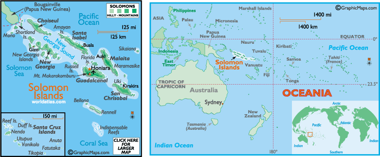 iles salomon carte oceanie